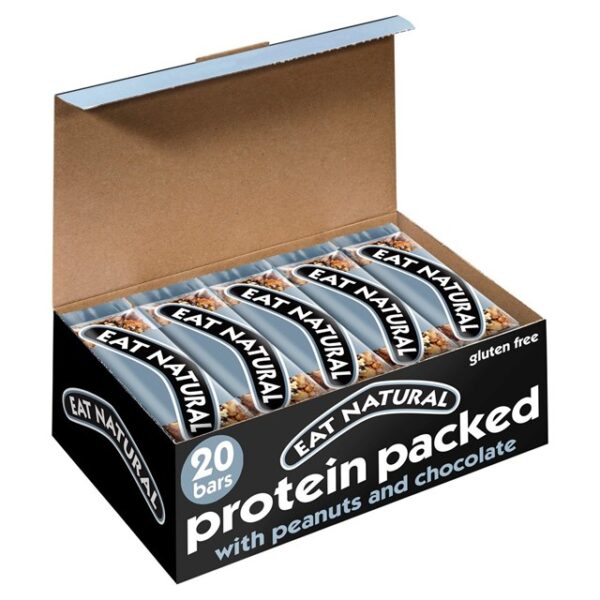 Eat Natural Protein Packed Crunchy Nut Bars with Peanuts & Chocolate 45g 20 Pack