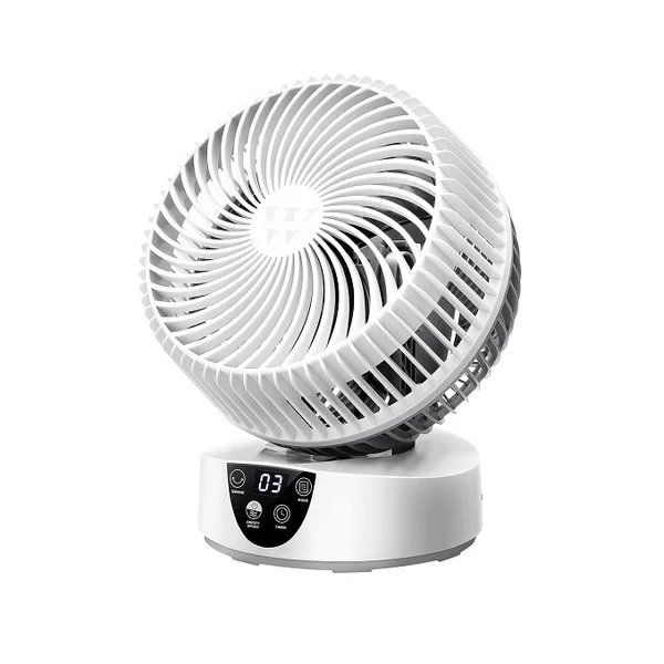 Ventilateur De Bureau de 8 Pouces/ 4 Modes/ Minuterie de 9H blanc Vendos85