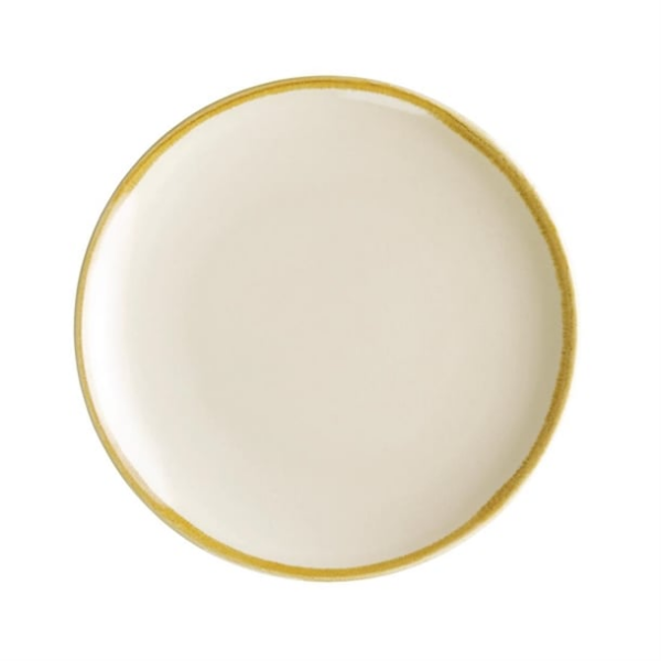Assiettes plates rondes couleur sable Kiln Olympia 178mm lot de 6