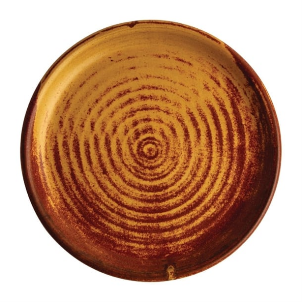 Assiettes plates terre de sienne Olympia Canvas 18 cm (Lot de 6)