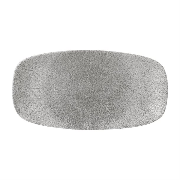 Assiettes oblongues Churchill Raku Jasper Grey 298x152mm (Lot de 12)