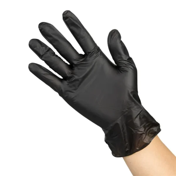 Gants Hygiplas en vinyle noir sans poudre