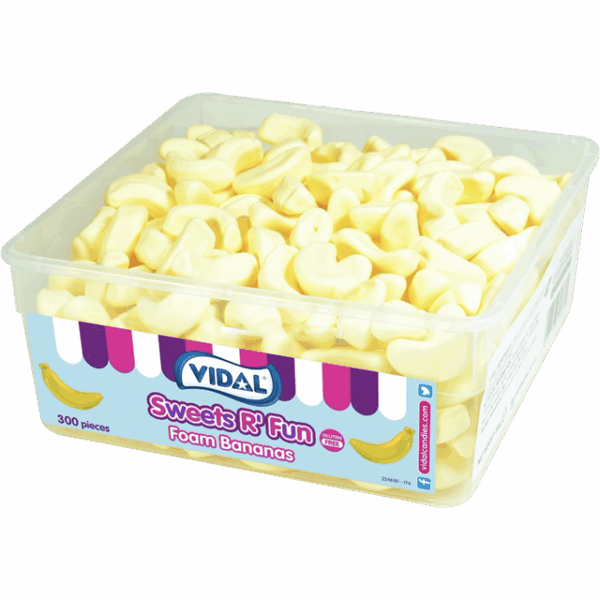 Vidal Sweets R' Fun Foam Bananas 300 Pieces