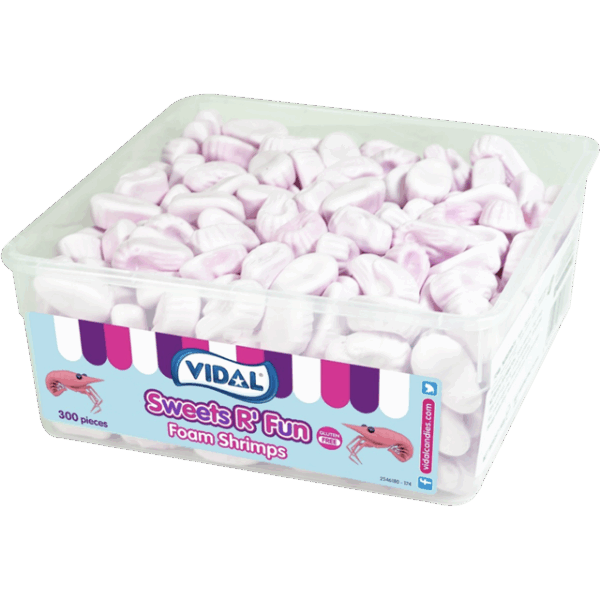Vidal Sweets R' Fun Foam Shrimps 300 Pieces