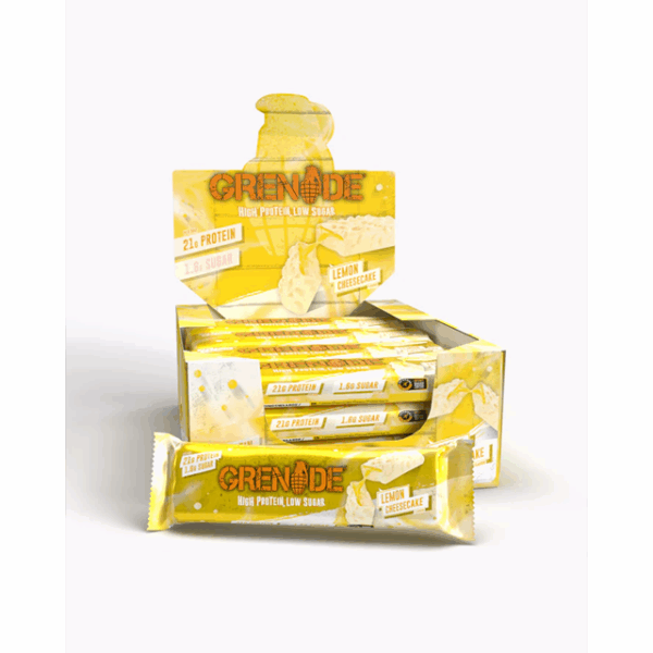 Grenade Protein Bar Lemon Cheesecake 60g 21g Protein (12 Pack)