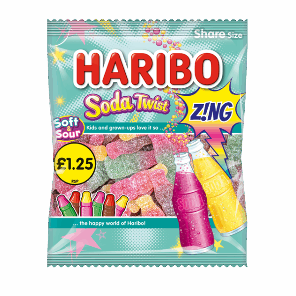 Haribo Soda Twist Zing 160g £1.25 (12 Pack)