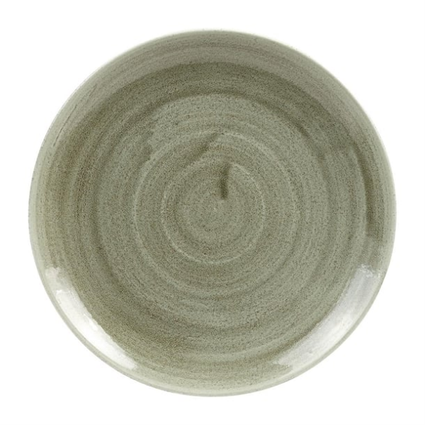 Assiettes rondes Churchill Stonecast Patina Antique Green 217mm (Lot de 12)