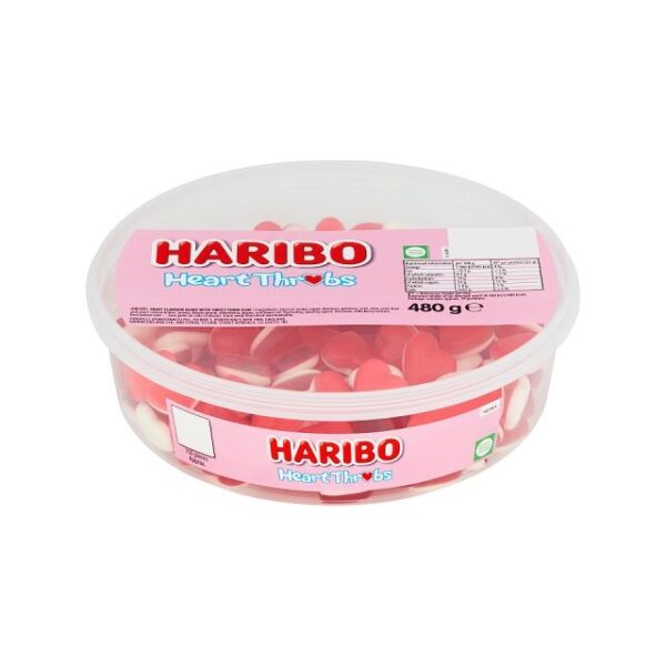 Haribo Tubs Heart Throbs 480g (150 Pieces)
