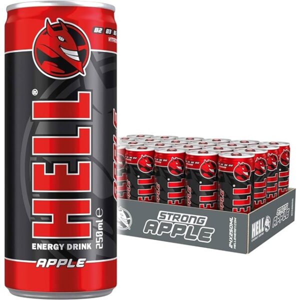 Hell Energy Drinks Strong Apple 250ml 24 PACK 79p