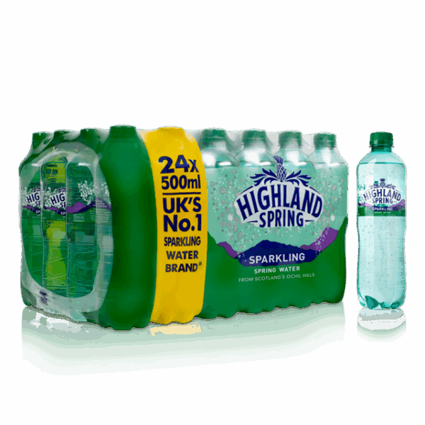 Highland Spring Sparkling Water 500ml (24 Pack)