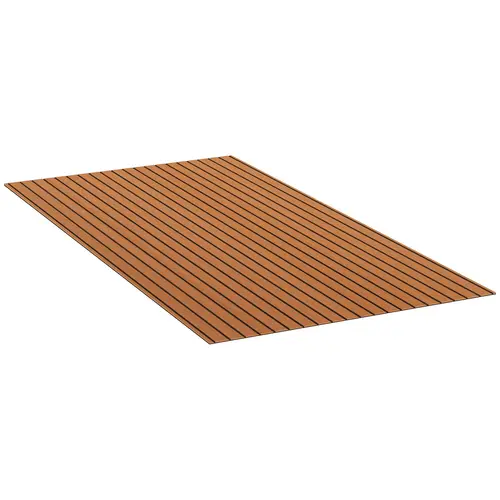 Tapis de sol bateau extérieur - 240 x 120 cm - marron/noir