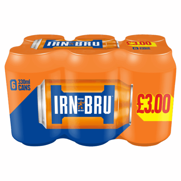 Barrs Irn Bru Cans 330ml 4 x 6 Pack £3.00