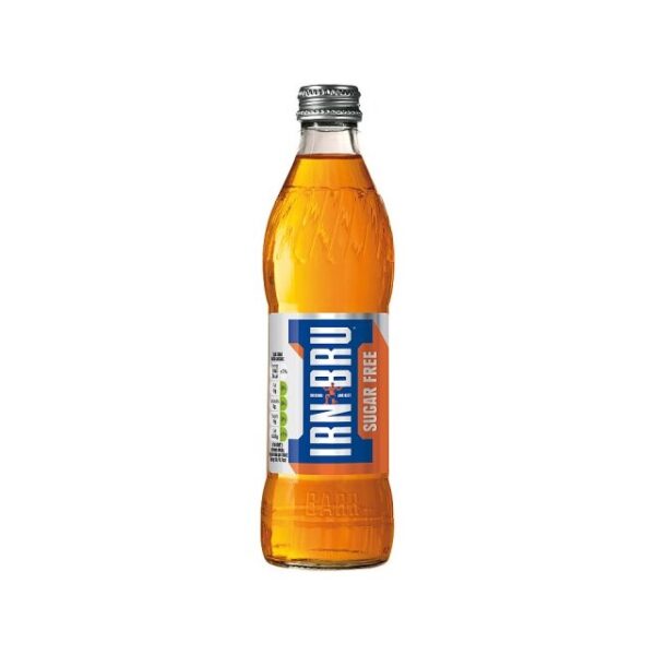 Barrs Sugar Free Irn Bru Glass Bottles 330ml (24 Pack)