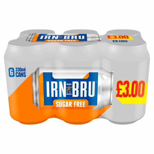Barrs Irn Bru Sugar Free Cans 330ml 4 x 6 Pack £3.00