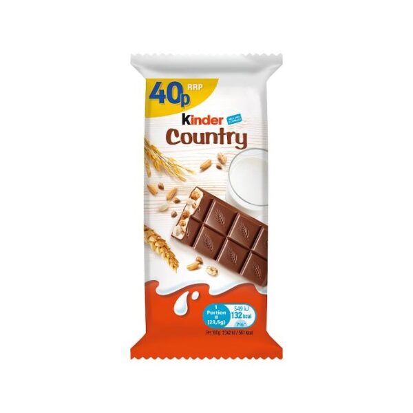 Kinder Country Milk Chocolate with Cereals 23g 40p 40 Pack