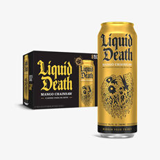 Liquid Death Mango Chainsaw Flavoured Sparkling Water 500ml (12 Pack)