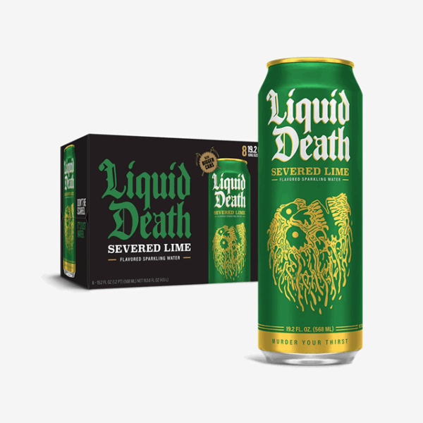 Liquid Death Severed Lime Flavoured Sparkling Water 500ml (12 Pack)