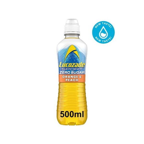 Lucozade Sport Zero Orange & Peach 500ml 12 Pack 31 March Dated