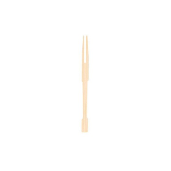 Mini fourchette jetable en bambou 9 cm - par 200