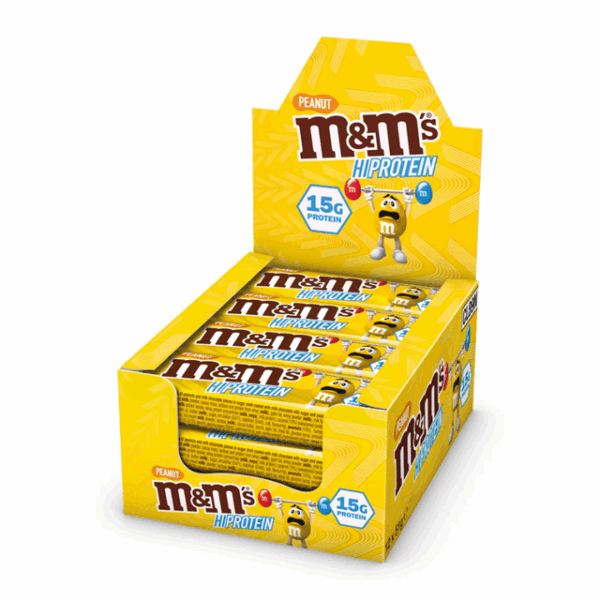 M&M's Hi Protein Bar Peanut 15g Protein 51g 12 Pack