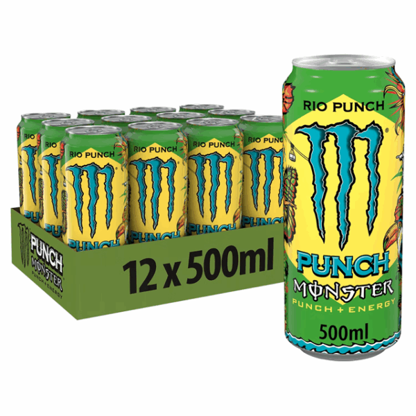 Monster Energy Drink Rio Punch 500ml 12 Pack £1.75