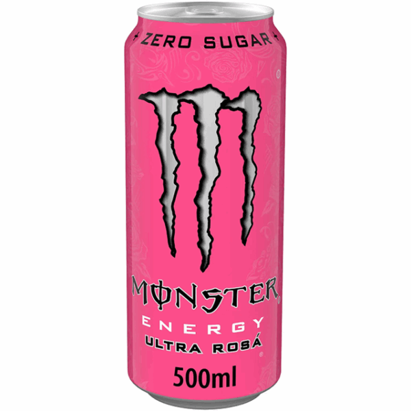 Monster Energy Drink Plain Pack Ultra Rosa 500ml (12 Pack)