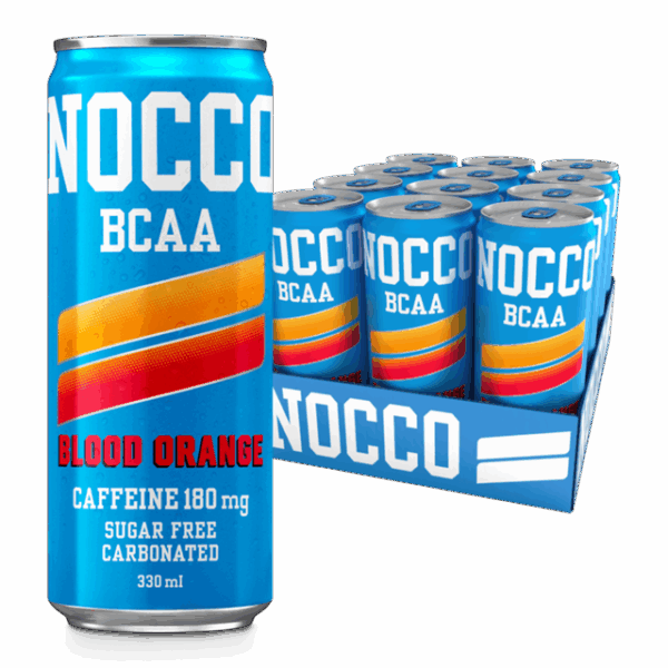 Nocco Energy Drink BCAA Blood Orange 330ml 12 Pack