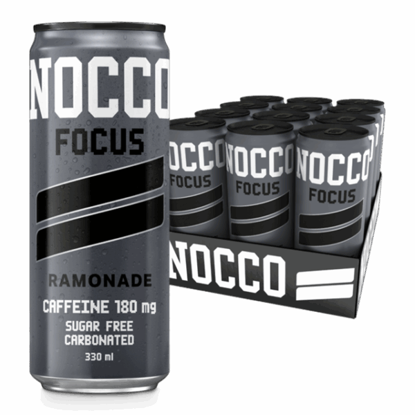 Nocco Focus Energy Drink Ramonade 330ml 12 Pack