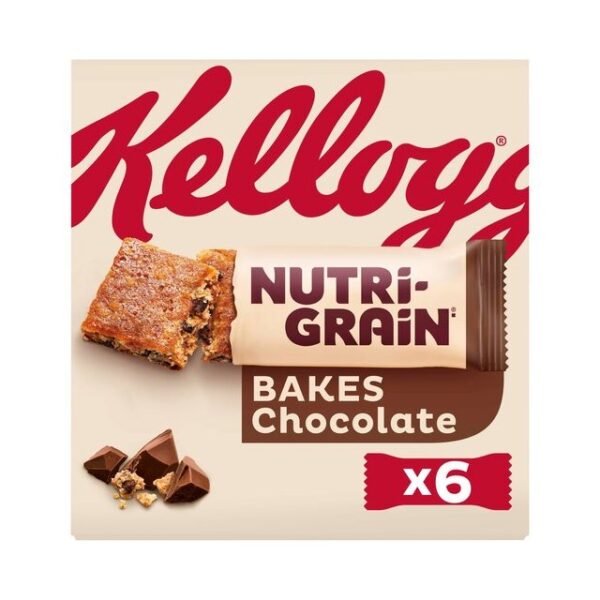 Kelloggs Nutri-Grain Bakes Chocolate 45g (6 x 6 Pack)