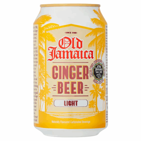 Old Jamaica Ginger Beer Light 330ml 24 Pack