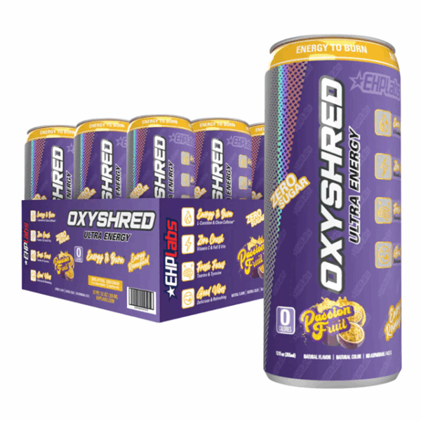 OxyShred Ultra Energy Drink Passionfruit 355ml 12 Pack