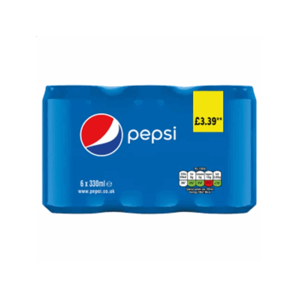 Pepsi Cola Cans 330ml 4 x 6 Pack £3.39