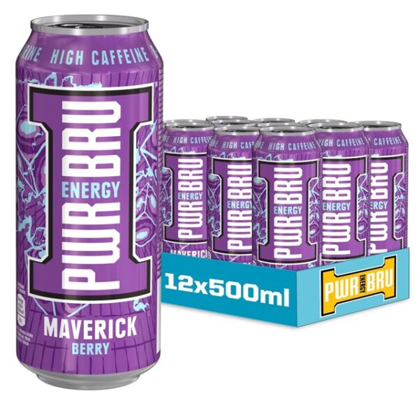 PWR BRU Maverick Berry 500ml (12 Pack)