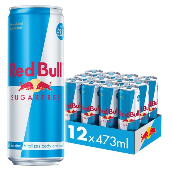 Red Bull Energy Drink Sugar Free 473ml £2.50 12 Pack