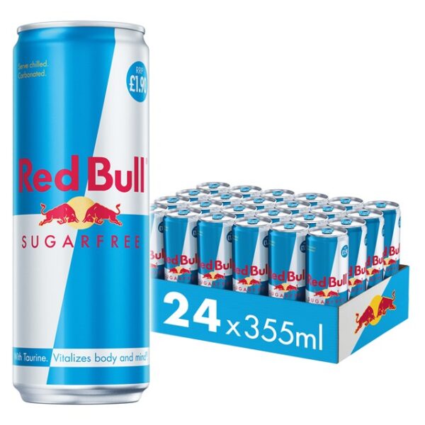 Red Bull Energy Drink Sugar Free 355ml 24 Pack £1.90