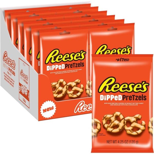 Reese's Pretzels Milk Chocolate Dipped Peanut Butter Candy 120g 2 Packs 1 June
