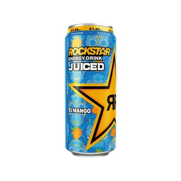 Rockstar Energy Drink Juiced El Mango £1.29 500ml 12 Cans