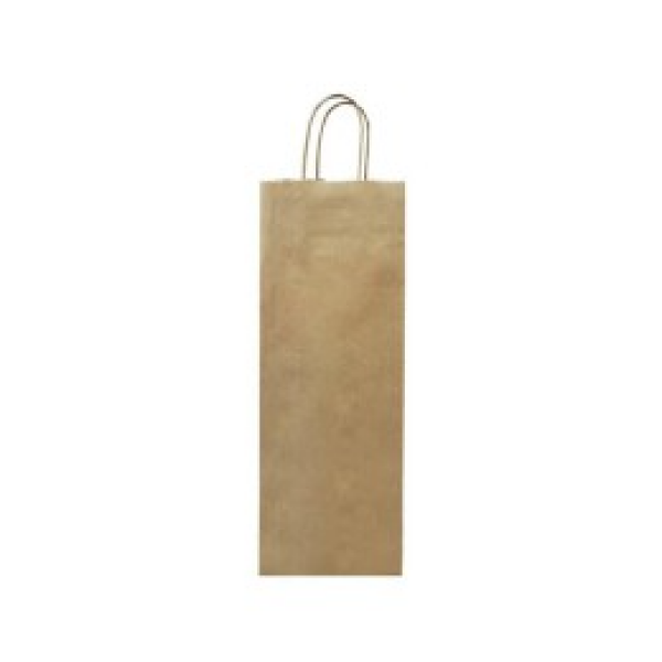 Sac bouteille kraft brun vergé 14 + 8 x 39 cm - par 50