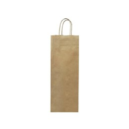 Sac bouteille kraft brun vergé 14 + 8 x 39 cm - par 50