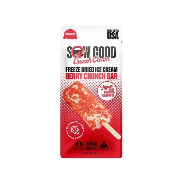 Sow Good Freeze Dried Ice Cream Berry Crunch Bar 20g