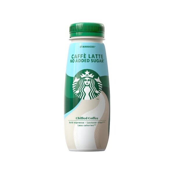 Starbucks Caffe Latte No Added Sugar 220ml 8 Pack No Refrigeration Required