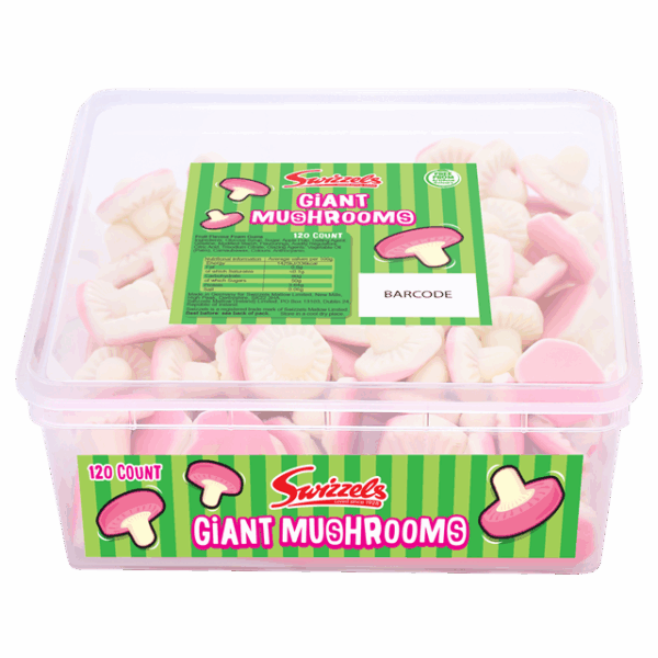 Swizzels Tubs Giant Mushrooms 120 Pieces