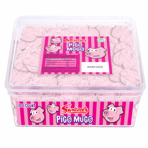 Swizzels Tubs Pigs Mugs 120 Pieces