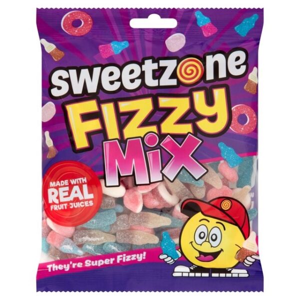 Sweetzone Fizzy Mix with Real Fruit Juices Halal 180g 12 Pack