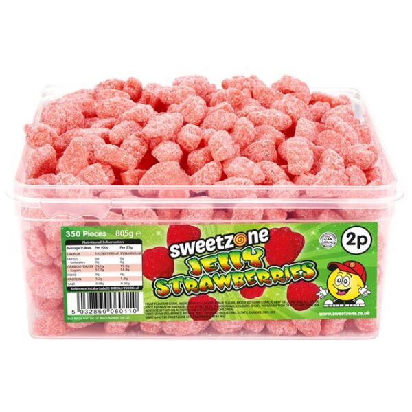 Sweetzone Tubs Jelly Strawberries 805g 2p (350 Pieces)
