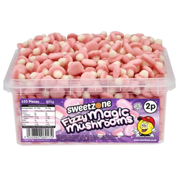 Sweetzone Tubs Fizzy Magic Mushrooms 805g 2p (350 Pieces)