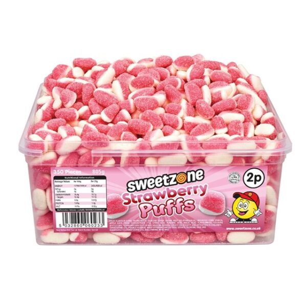 Sweetzone Strawberry Puffs Halal 805g 2p 350 Pieces