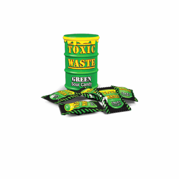 Toxic Waste Green Sour Candy Green Drum 42g (12 Pack)