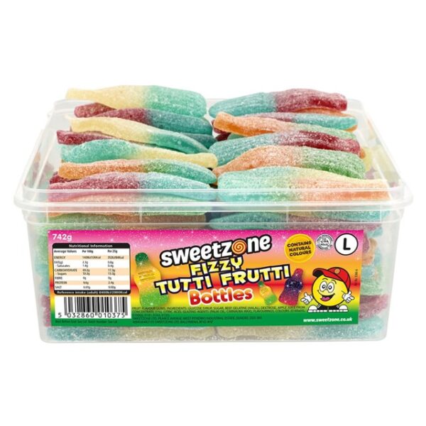 Sweetzone Tubs Fizzy Tutti Frutti Bottles 742g