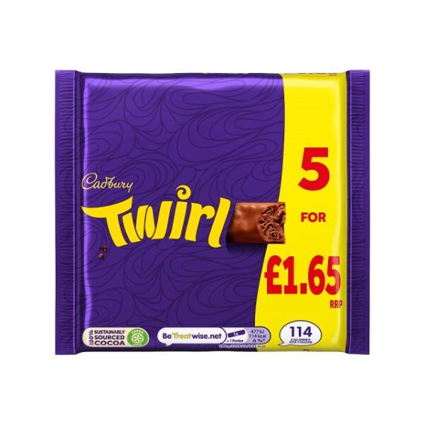 Cadburys Twirl 107.5g £1.35 (20 x 5 Pack)